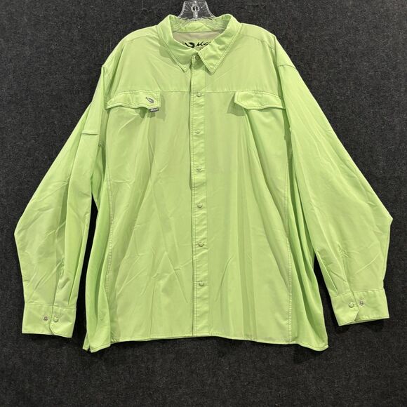 Mojo Sportswear Shirt Men's 3XL Green Performance Fishing Pockets Vented - Picture 1 of 8